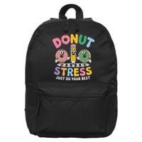 Groovy Donut Stress Just Do Your Best Testing Day Teachers 16 in Basic Backpack