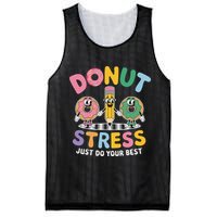Groovy Donut Stress Just Do Your Best Testing Day Teachers Mesh Reversible Basketball Jersey Tank