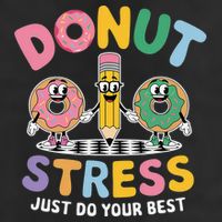 Groovy Donut Stress Just Do Your Best Testing Day Teachers 25L Jumbo Tote