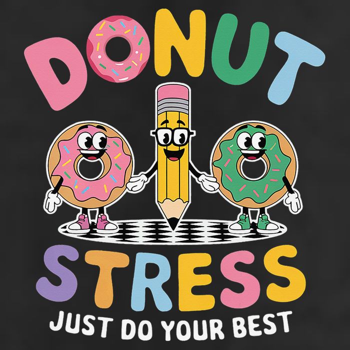 Groovy Donut Stress Just Do Your Best Testing Day Teachers 25L Jumbo Tote