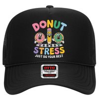 Groovy Donut Stress Just Do Your Best Testing Day Teachers Trucker Hat