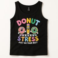 Groovy Donut Stress Just Do Your Best Testing Day Teachers Tank Top
