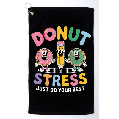 Groovy Donut Stress Just Do Your Best Testing Day Teachers Golf Towel