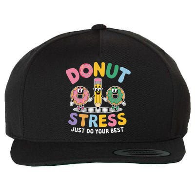 Groovy Donut Stress Just Do Your Best Testing Day Teachers Wool Snapback Cap
