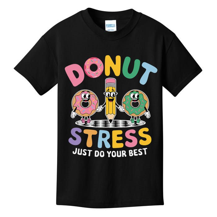 Groovy Donut Stress Just Do Your Best Testing Day Teachers Kids T-Shirt