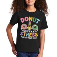 Groovy Donut Stress Just Do Your Best Testing Day Teachers Kids T-Shirt