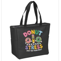 Groovy Donut Stress Just Do Your Best Testing Day Teachers Zip Tote Bag