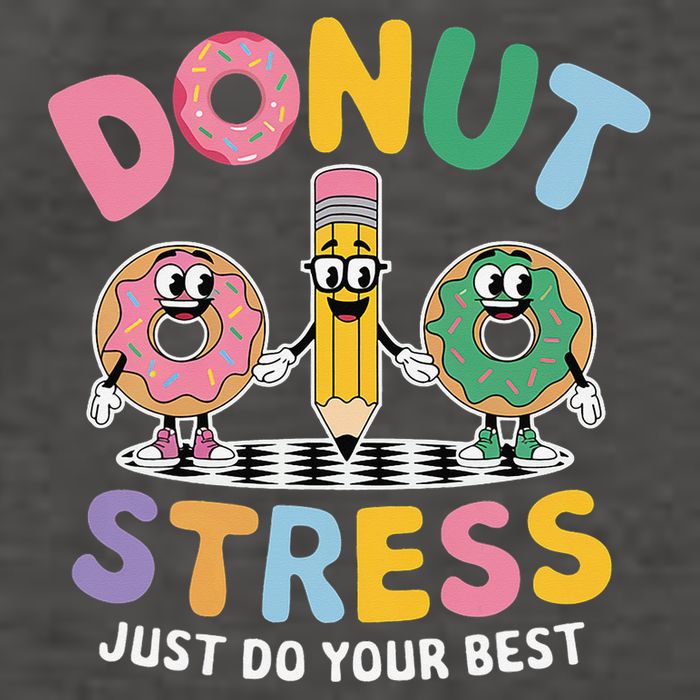 Groovy Donut Stress Just Do Your Best Testing Day Teachers Vector Backpack