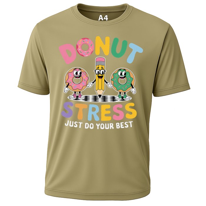 Groovy Donut Stress Just Do Your Best Testing Day Teachers Performance Shirt