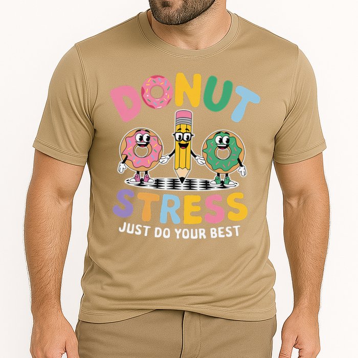 Groovy Donut Stress Just Do Your Best Testing Day Teachers Performance Shirt