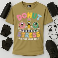 Groovy Donut Stress Just Do Your Best Testing Day Teachers Performance Shirt