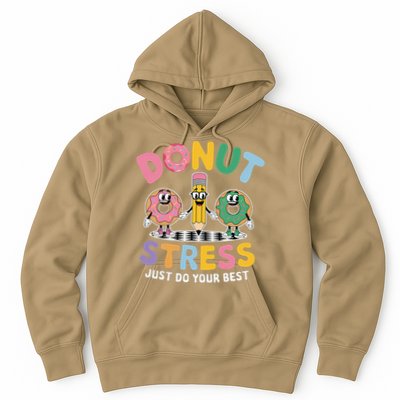 Groovy Donut Stress Just Do Your Best Testing Day Teachers Hoodie