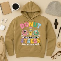 Groovy Donut Stress Just Do Your Best Testing Day Teachers Hoodie
