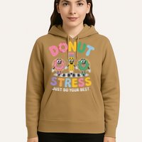 Groovy Donut Stress Just Do Your Best Testing Day Teachers Hoodie