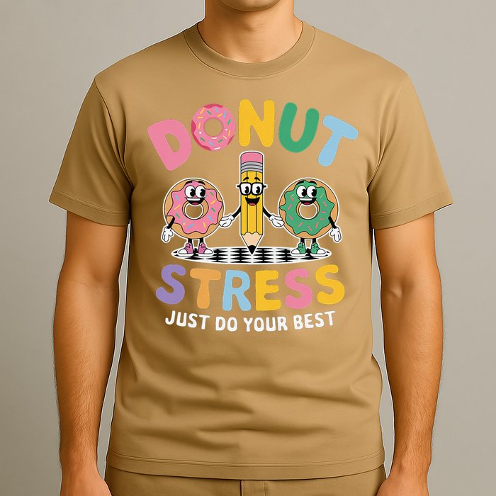 Groovy Donut Stress Just Do Your Best Testing Day Teachers T-Shirt