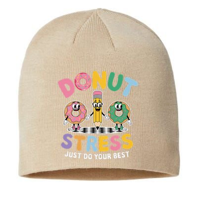 Groovy Donut Stress Just Do Your Best Testing Day Teachers Sustainable Beanie