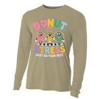 Groovy Donut Stress Just Do Your Best Testing Day Teachers Cooling Performance Long Sleeve Crew