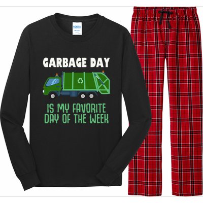 Garbage Day Truck Adult Trash Long Sleeve Pajama Set