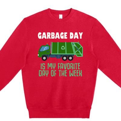 Garbage Day Truck Adult Trash Premium Crewneck Sweatshirt