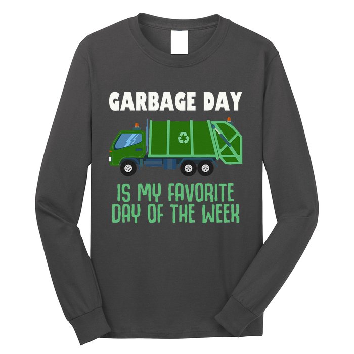 Garbage Day Truck Adult Trash Long Sleeve Shirt