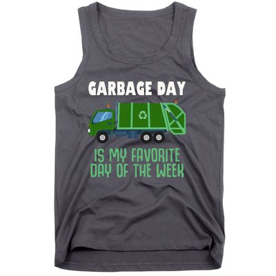 Garbage Day Truck Adult Trash Tank Top