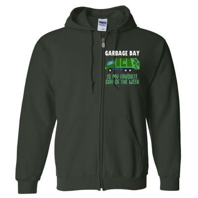 Garbage Day Truck Adult Trash Full Zip Hoodie