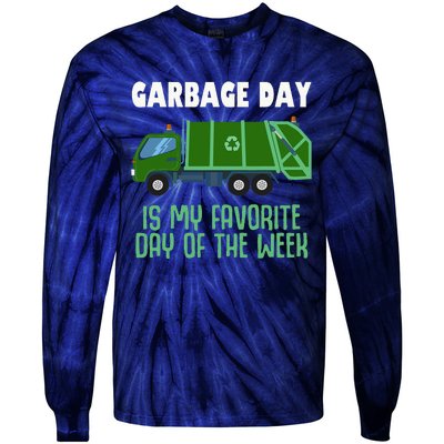 Garbage Day Truck Adult Trash Tie-Dye Long Sleeve Shirt