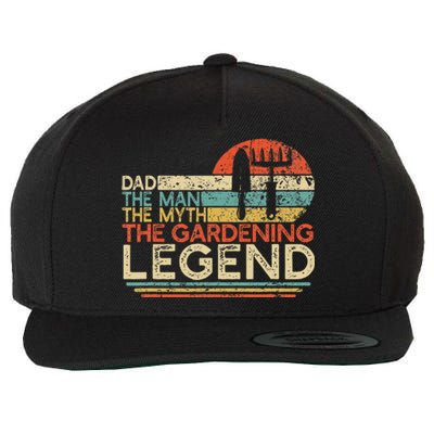 Gardener Dad The Man The Myth The Gardening Legend Wool Snapback Cap