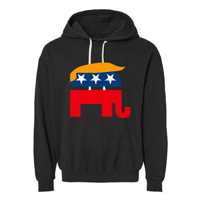 GOP Donald Trump Republican Elephant Garment-Dyed Fleece Hoodie