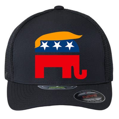 GOP Donald Trump Republican Elephant Flexfit Unipanel Trucker Cap