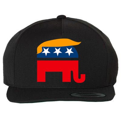 GOP Donald Trump Republican Elephant Wool Snapback Cap