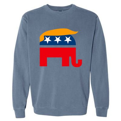 GOP Donald Trump Republican Elephant Garment-Dyed Sweatshirt