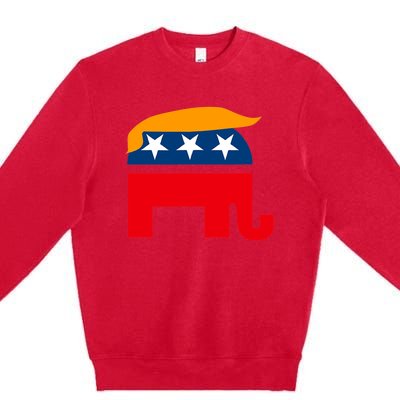 GOP Donald Trump Republican Elephant Premium Crewneck Sweatshirt