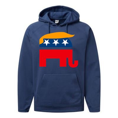 GOP Donald Trump Republican Elephant Performance Fleece Hoodie