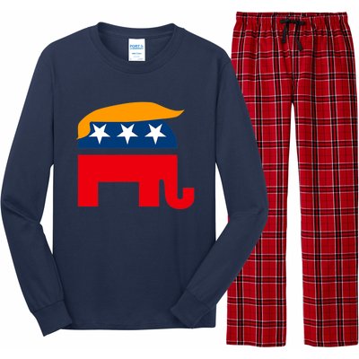 GOP Donald Trump Republican Elephant Long Sleeve Pajama Set