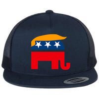 GOP Donald Trump Republican Elephant Flat Bill Trucker Hat