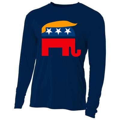 GOP Donald Trump Republican Elephant Cooling Performance Long Sleeve Crew