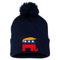 GOP Donald Trump Republican Elephant Pom Pom 12in Knit Beanie