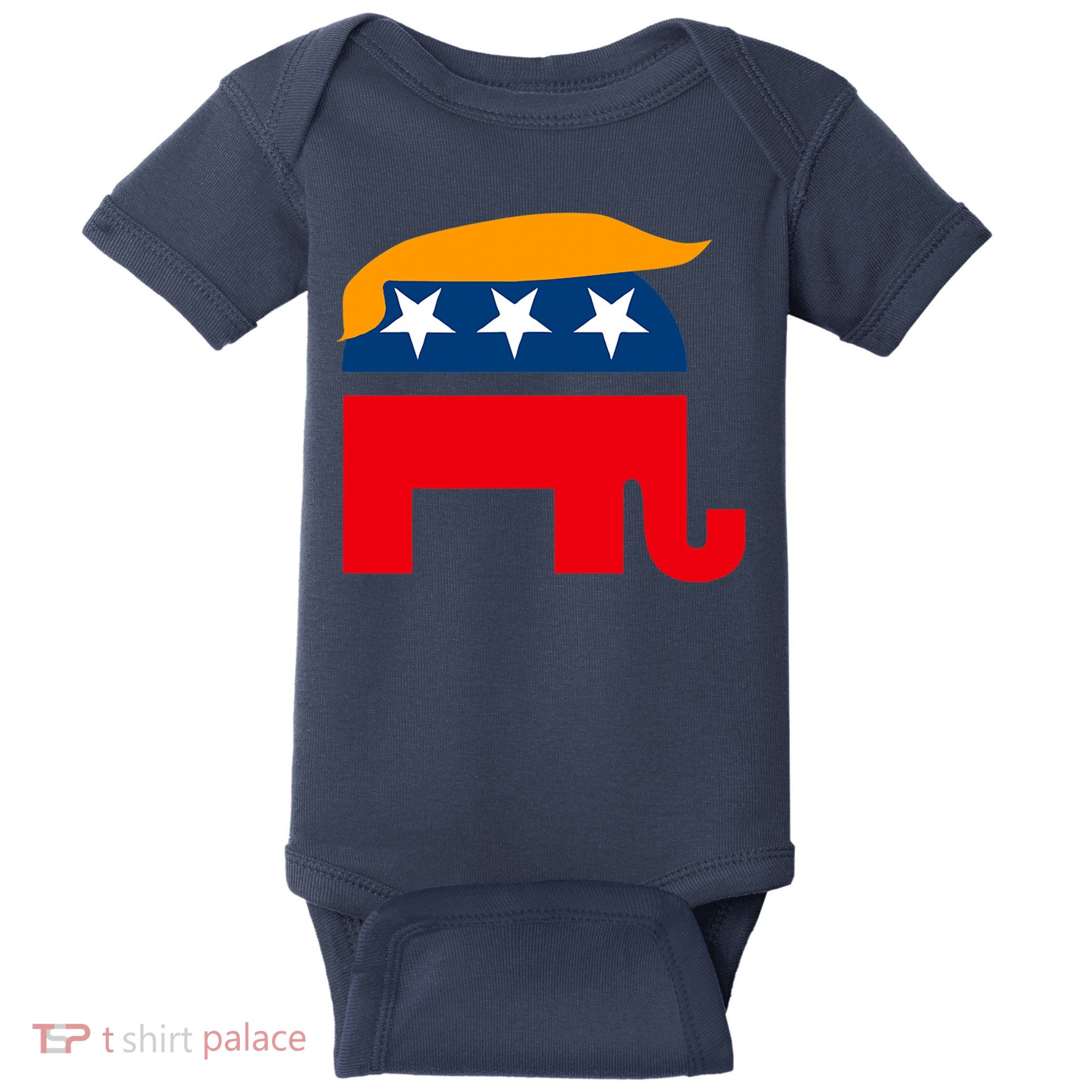 GOP Donald Trump Republican Elephant Baby Bodysuit