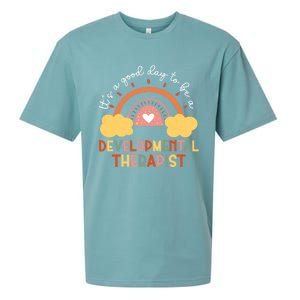 Good Day To Be Developtal Therapist Rainbow Therapy Cute Gift Sueded Cloud Jersey T-Shirt