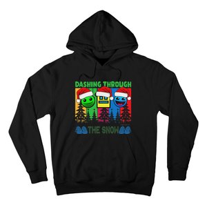 Geometry Dashing Through The Snow Sleep Dash Game Christmas Hoodie