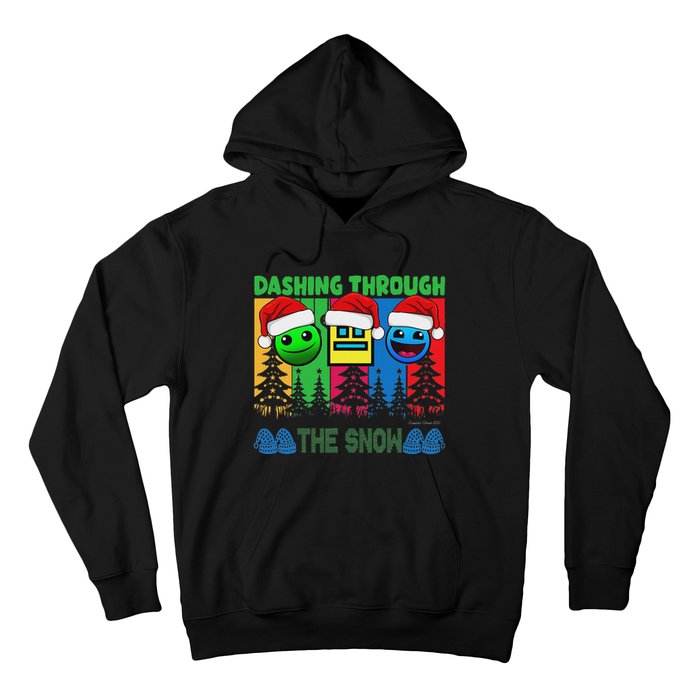 Geometry Dashing Through The Snow Sleep Dash Game Christmas Hoodie