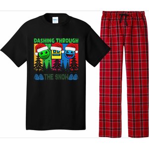 Geometry Dashing Through The Snow Sleep Dash Game Christmas Pajama Set