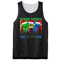 Geometry Dashing Through The Snow Sleep Dash Game Christmas Mesh Reversible Basketball Jersey Tank