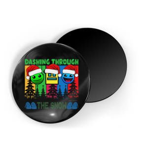 Geometry Dashing Through The Snow Sleep Dash Game Christmas Magnet