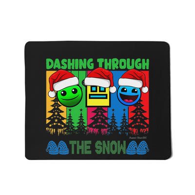Geometry Dashing Through The Snow Sleep Dash Game Christmas Mousepad