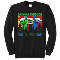 Geometry Dashing Through The Snow Sleep Dash Game Christmas Tall Sweatshirt