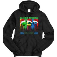 Geometry Dashing Through The Snow Sleep Dash Game Christmas Tie Dye Hoodie