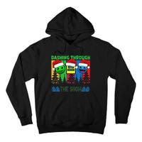 Geometry Dashing Through The Snow Sleep Dash Game Christmas Tall Hoodie