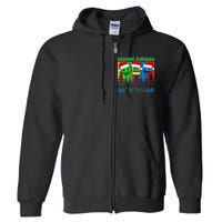 Geometry Dashing Through The Snow Sleep Dash Game Christmas Full Zip Hoodie